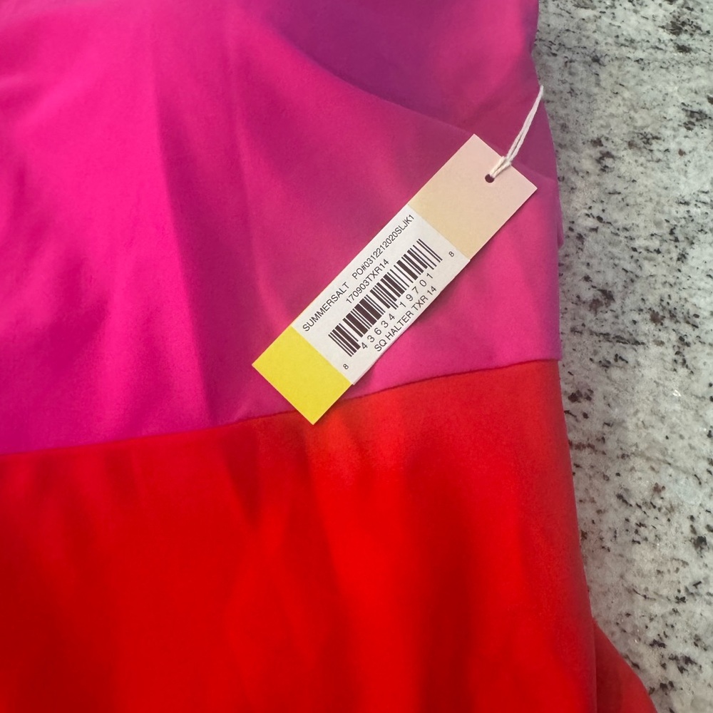 summersalt Pink and Red One-Piece Swimsuit